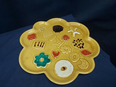 Vintage JB20 Gingerbread Plate Handpainted Made in USA 