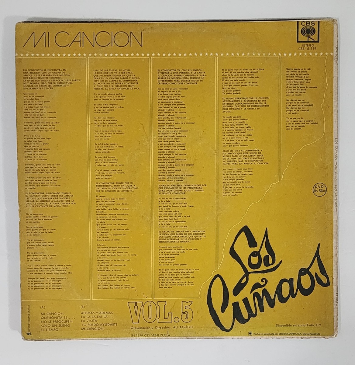 Los Cuñaos ‎Los Cuñaos Vol. 5 Lp Vinyl Latin 1979 Venezuela | eBay
