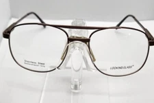 LOOKING GLASS 8044 MEN'S AVIATOR EYEGLASSES 56-18-145 MATTE BROWN W/ SOFT CASE