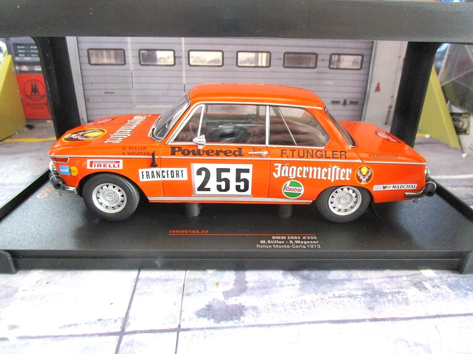 BMW 2002 tii Rallye Monte Carlo 1973 #255 Stiller Jägermeister IXO NEU 1:18 - Bild 2 von 4