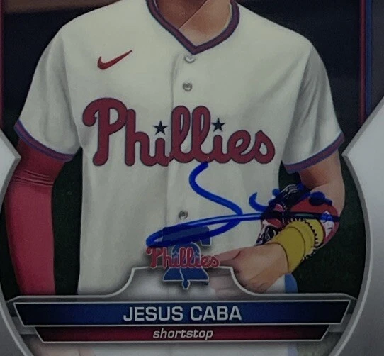 Jesus ‘Starlyn’ Caba Rookie Auto PSA 10/8 - 2023 Bowman Chrome 1st -Marlins SS - Image 4 of 4