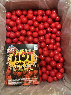 Dubble Bubble Hot Cinnamon Chews Gumballs One Inch Bulk Gum 1LB 3LB 4LB 5LB