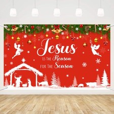 Jesus Is The Reason for The Season Christmas Decor Photography Background