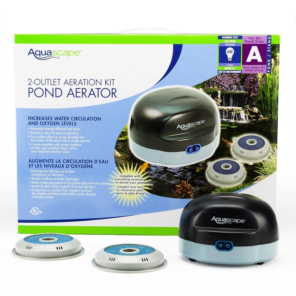 Aquascape Pond Air 2 Aerator-aeration pump-koi fish-oxygen bubbler-water garden - Image 2 of 4
