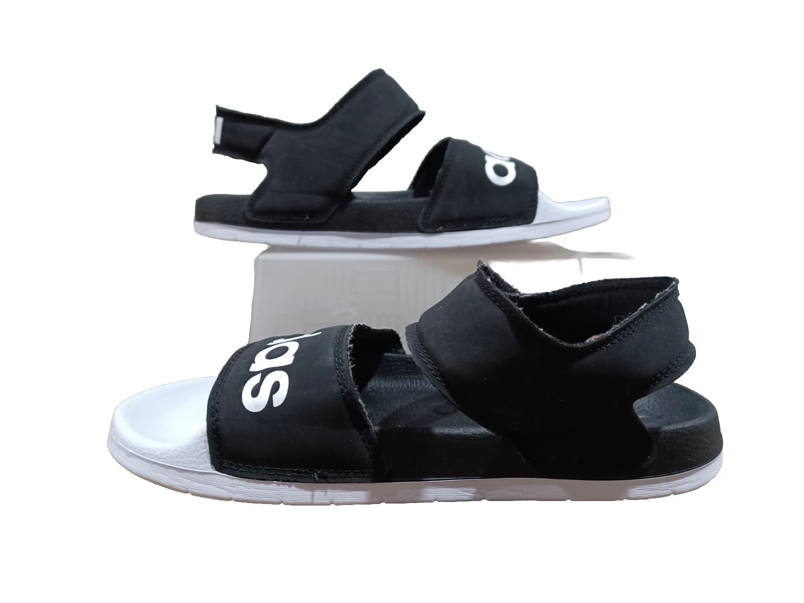 Adidas sandali casual donna Adilette nero bianco taglia 5