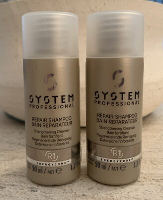 2 X SYSTEM Professional Repair Shampoo R1 Travel Size 1.7 oz/50mL Each
