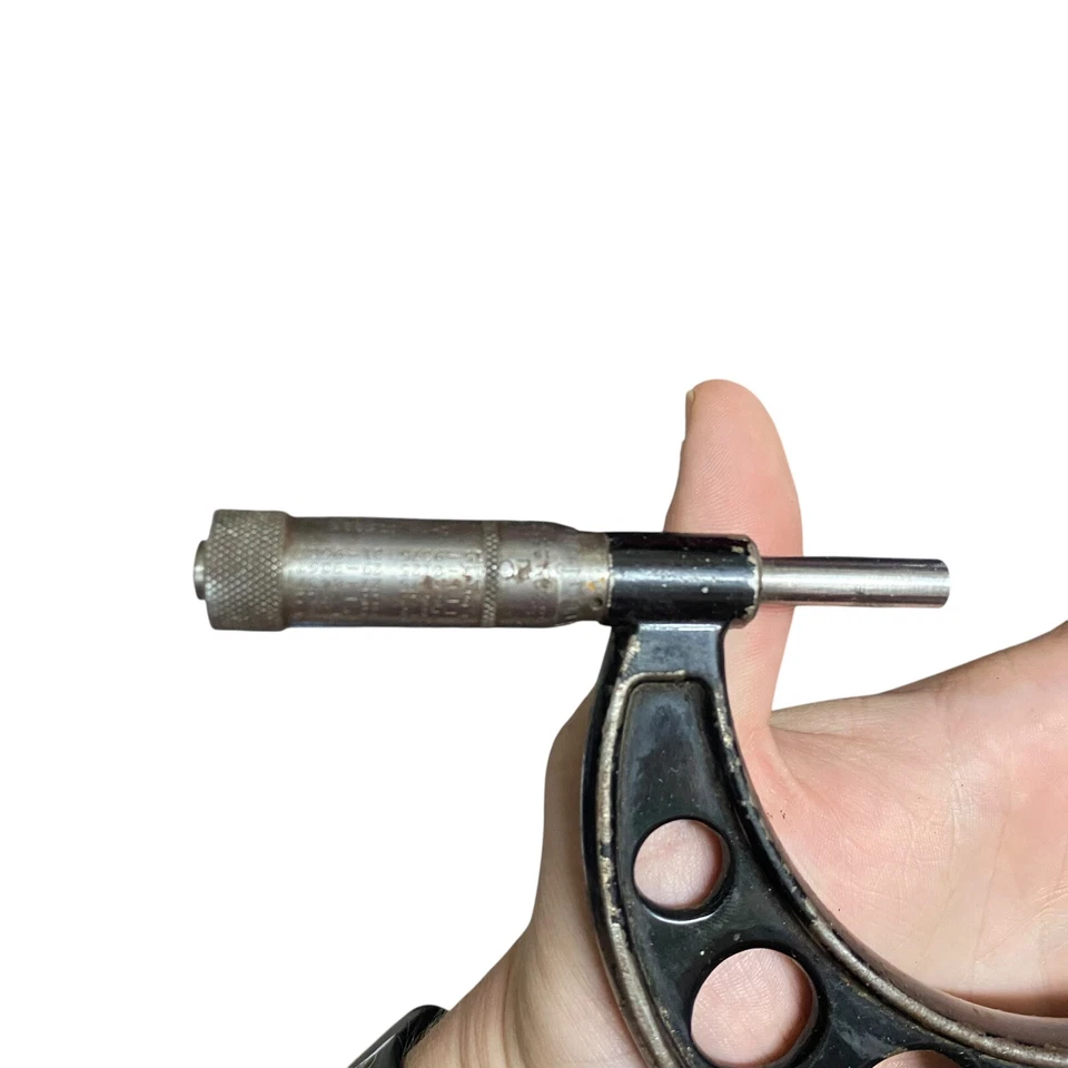 Starrett Micrometer Caliper No. 224 Set AA Range 0 to 4" Used Vintage - Image 2 of 4