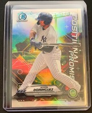 2021 Topps Bowman Jason Dominguez Positional Promise + 2 paper prospect 🔥