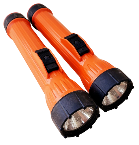 2pc Bright Star worksafe Model 2224 Waterproof Safety Flashlight 3 D Open Box. - Picture 1 of 8