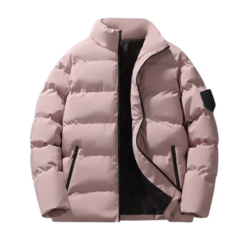 Herren Stehkragen Winter Baumwolle Daunen Puffer Jacke Mantel Reißverschluss Taschen Warm - Bild 36 von 40