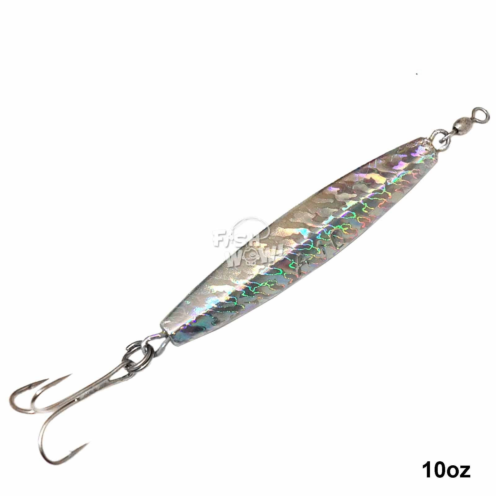 20pcs 10oz Fishing Diamond Jig Fish Mylar Holographic Laser 5/0 Treble Hook NEW - Image 7