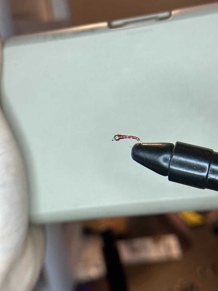 12x Midge Flies, Zebra Midge, Nymph Hook, Tungsten Bead - Image 2 of 3