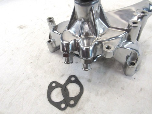 Bomba de agua larga de aluminio Chevy 396-454-502 con puerto de calefacción pulida K71022P - Imagen 4 de 5