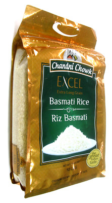 Basmati Rice 10 lb Chandni Chowk Excel Extra Long Grain Basmati Rice