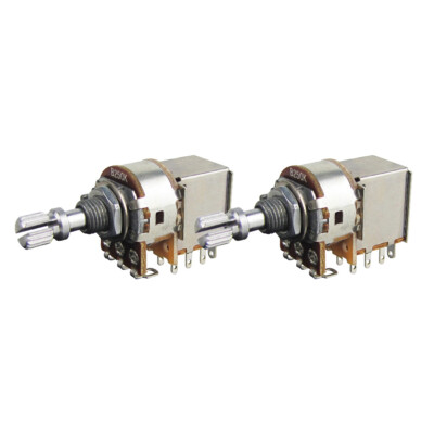 FLEOR 2PCS Short Shaft Push Pull Potentiometer B250K Gitarrenpotis