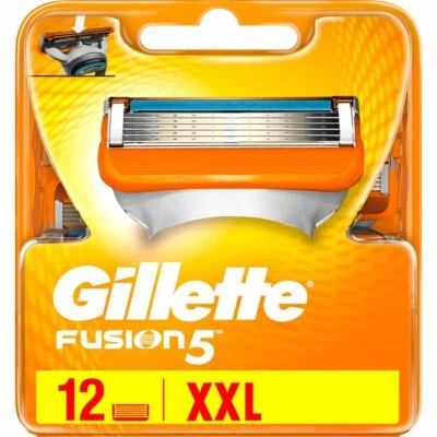 Lot 12 Lames GILLETTE Fusion 5 Recharge de Rasoir Homme Pack Gilette ORIGINAL