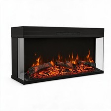36" Electric Fireplace Insert with Remote Control 4 Flame Colors 4700 BTU Heate