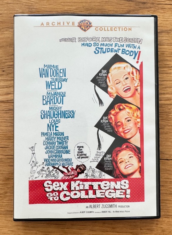 Sex Kittens Go To College DVD Mamie Van Doren Bardot