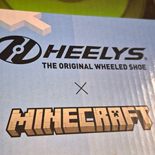 Heelys x Minecraft Creeper Wheeled Low Top Sneakers Green/Black US 8 Kids