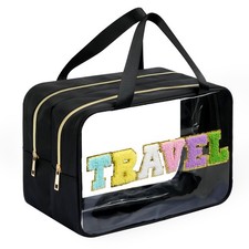 Extra Large Travel Pouches for Toiletries, Waterproof Preppy Makeup Spf Sunsc...