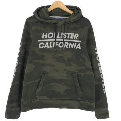 Hollister Sweat à Capuche Homme Camouflage Coton Poches OT4 Taille S - Photo 1/4