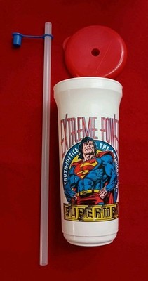 1995 Superman Extreme Power Wal-Mart ICEE Coca Cola 22oz Drink Cup New NOS DC
