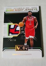 2024-25 Panini Noir Zion Williamson #SSS-PBA Gold Game Night Jerseys Patch /10
