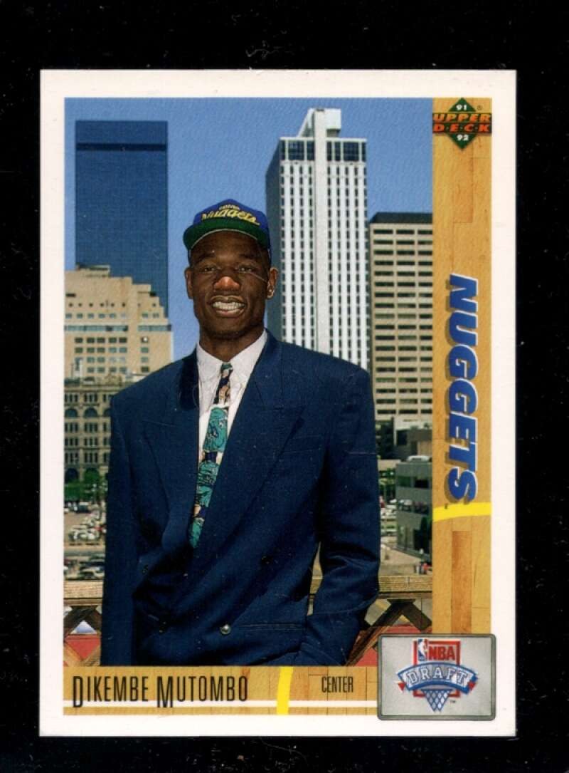 1991-92 Upper Deck #3 Dikembe Mutombo NMMT (RC) Nuggets HOF *X117653