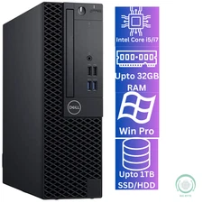 Dell Windows 11 Pro Desktop Computer PC Up To i7 Processor. 32GB RAM 2TB SSD/HDD