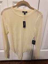 Express Women Sheer Bodysuit Size Small New With Tags 