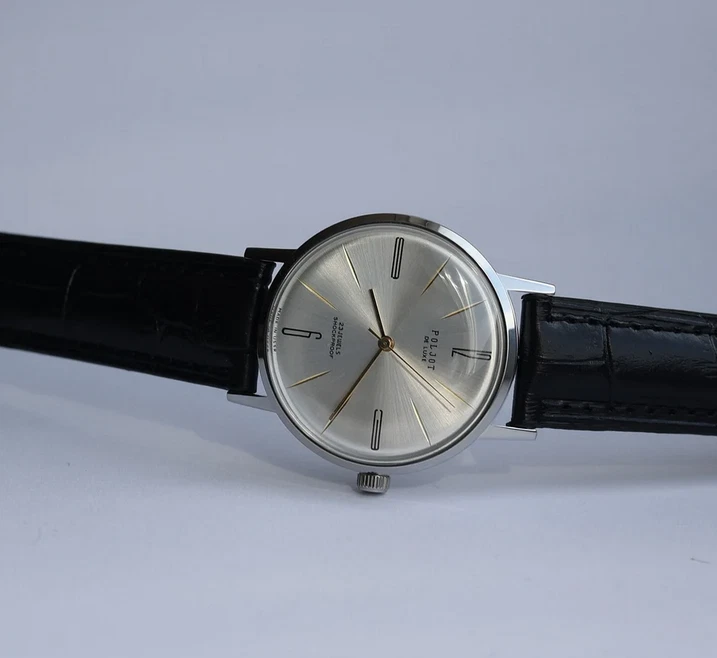 Poljot de Luxe Ultra Slim Wrist Watch Soviet Men's Vintage Mechanical Watch USSR - Image 2 of 4