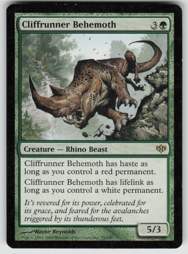 Cliffrunner Behemoth 79 Conflux Magic: The Gathering TCG Heavily Played