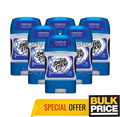Paquet de 6 déodorants Speed Stick Ultimate Sport Gel pour hommes parfum frai... - Photo 1/4