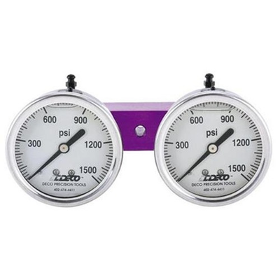 #ad Dual Brake Pressure Gauge 0 1500 PSI White Face $61.99