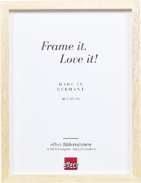 Effect Holz-Bilderrahmen Profil 74 Natur 45X80 Cm Kunstglas-image