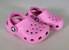 Crocs Children's Pink Traditional Clogs Slip-On Sandals Size C5