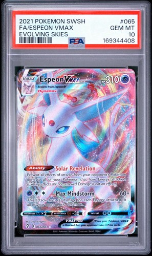 Espeon Vmax 065/203 Evolving Skies Pokemon PSA 10