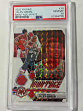 Jalen Green 2022-23 Mosaic Montage Mosaic White #20 Rockets /25 PSA 10