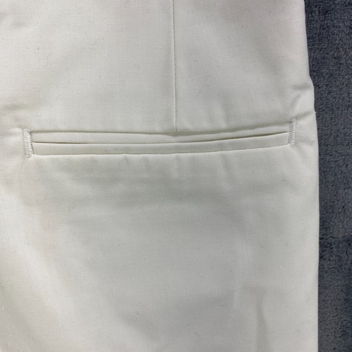 VTG Jaymar Sansabelt Mark Scot Collection White Dress Pants Golf 36 Raw Hem NWT - Picture 4 of 15