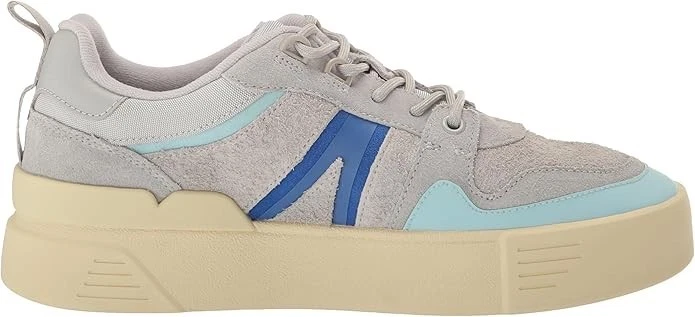 Lacoste женщин L002 EVO кроссовки, 6,5 M США светло-серый/синий - Изображение 2 из 4