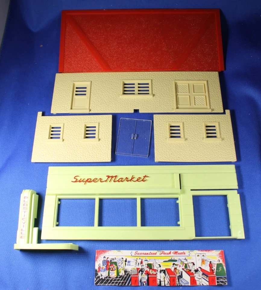 O/S - Plasticville - #SM-7 Supermarket - HTF RED LETTER & Red Roof - Excellent++ - Image 4 of 4