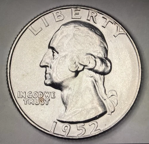 Uncirculated 1952 Philadelphia Mint Silver Washington Quarter