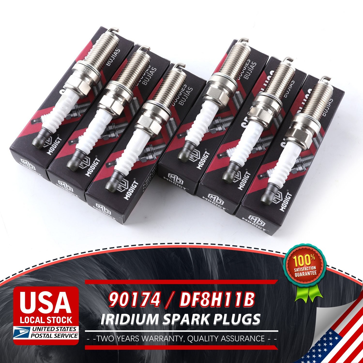 6x Fit NGK 90174 DF8H11B Spark Plug Double Iridium for Nissan Infiniti OEM NEW