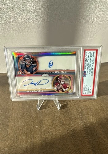 2024 Topps Chrome - Dual Autographs Caleb Williams, Jayden Daniels PSA 9 Auto 10