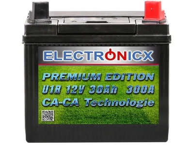 ELECTRONICX RASENTRAKTOR BATTERIE U1R 12V 30Ah 300A | AUFSITZMÄHER STARTERBATTERIE AKKU NEU