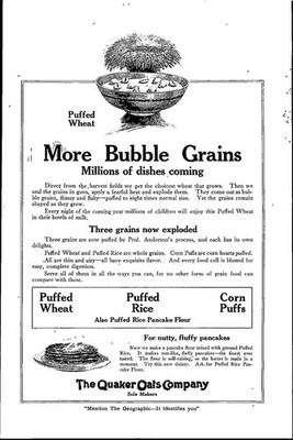 1920 Quaker Oats Puffed Wheat Cereal Antique Print Ad Food Ephemera
