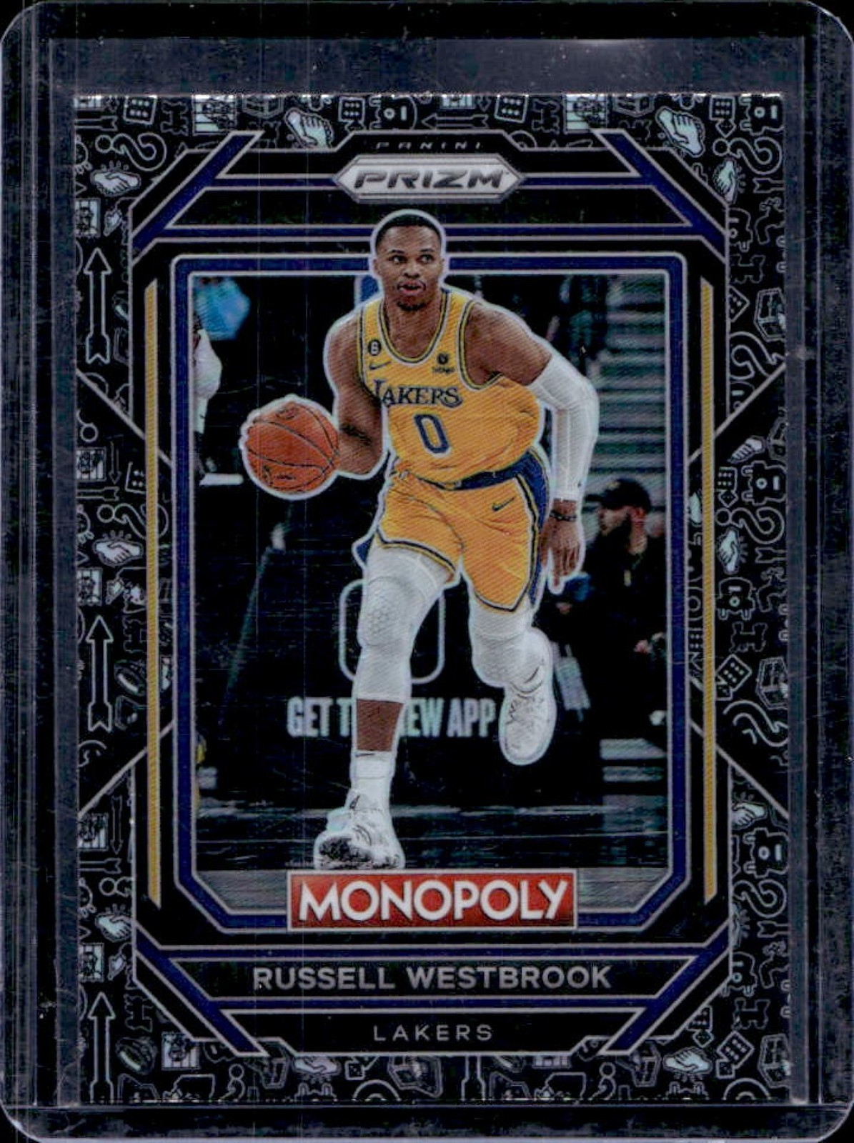2022-23 Prizm Monopoly Russell Westbrook Black Classic Icons #42 Lakers