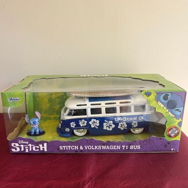 Jada Toys Disney "Lilo & Stitch" 1962 Volkswagen T1 Bus con figura de puntada Foto 3 de 4