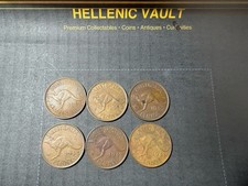 6 x Australian Penny Coins 1943 1944 1952 King George VI #L34
