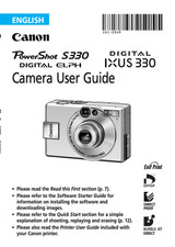 Canon POWERSHOT S330 DIGITAL Camera User Owner Instruction Manual